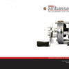 On the right side is a casting reel. On the left, text reads: "Small Ambassadeurs" by Schiffer Publishing, Ltd. and "Espen Sjaastad & Karl-Eric Svensson.