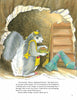 A gray Delmarva fox squirrel in a yellow apron and bonnet holds a jar inside a cozy burrow. By the wooden shelf, green-striped boots and a ladder can be seen. Product: Chadwick Forever by Schiffer Publishing, Ltd.