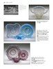 A catalog page from Schiffer Publishing, Ltd. showcases Fenton Art Glass: four opalescent pieces from 1907–1909 in pale blue and pink, including bowls and a sugar dish, with descriptions, prices, and a black-and-white photo.
