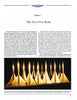 An open book page titled "Tupolev Tu‑144" by Schiffer Publishing, Ltd. shows a yellow-orange-lit photo of triangular shapes resembling Soviet supersonic aircraft noses, with detailed info above and a caption below.