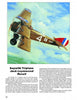 An illustration from "Box Top Air Power" by Schiffer Publishing, Ltd. shows a brown Sopwith Triplane marked 4 N5377 with British roundels and a red, white, and blue tail soaring through clouds, with text about the aircraft below.