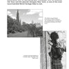 A page from *Scottish Ghosts* by Schiffer Publishing, Ltd. features black-and-white photos of Edinburgh and a bagpiper, exploring Scotland’s heritage, haunted castles, and legendary ghost stories.