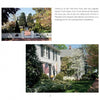 Top: White picket fence and brick path lead to a garden on Maryland's Eastern Shore. Bottom: Historic house with American flags, lush greenery, and blooming bushes near Chesapeake Bay. From "Eastern Shore Perspectives" by Schiffer Publishing, Ltd.