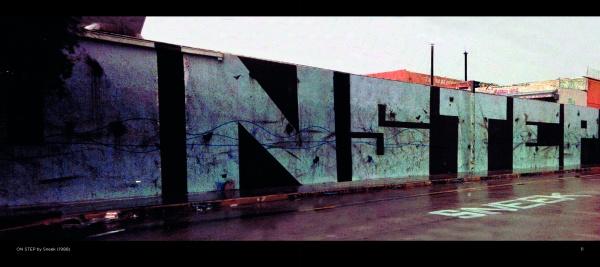 The "Miami Graffiti Art" by Schiffer Publishing, Ltd. shows bold black letters spelling INSIST on a long blue-gray wall, set against faint graffiti and urban Miami scenery reflecting on a wet street.