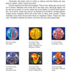 A page from the 'Marbles Identification and Price Guide' book, displaying colorful photographs of various marbles.