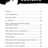 The table of contents for "UFOs Over South Carolina" by Schiffer Publishing, Ltd. features a black-and-white design with a partial moon, listing Sherman Carmichale’s UFO stories, mysterious sightings, and South Carolina UFO locations with page numbers.
