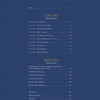 A blue table of contents page with gold text for "Valor in Action" by Schiffer Publishing, Ltd. lists a preface, two main parts—Time and Chance and Valor on Canvas—chapter titles with page numbers, topped by stars reflecting US Marines Medal of Honor art.