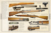 Schiffer Publishing, Ltd.’s ‘Italian Small Arms of the First and Second World Wars’ showcases vintage Italian military rifles, bolts, bayonets, and ID plates, with labeled photos and detailed descriptions on a beige background.