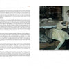 A magazine spread in "Bodies of Work—Contemporary Figurative Painting" by Schiffer Publishing, Ltd. features text on Lars Elling and a painting of a ballerina seated on a bench, hand held by a figure in white shirt and black tie—a vivid figurative scene.