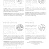 A page from Kristy's Winter Cutting Garden by Schiffer Publishing, Ltd. features four wintry flower illustrations, each paired with a short story, painting tip, artist note, and a circular black-and-white sketch.
