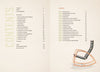On the left, "Master Your Craft" by Schiffer Publishing, Ltd. presents a table of contents with chapters and topics; on the right, an exercise index appears beside a modern wooden rocking chair, showcasing artisan skills and product design.