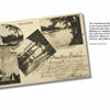 Greetings From Dallas by Schiffer Publishing, Ltd. is a vintage postcard featuring historic Dallas scenes—a monument, lake, bridge, handwritten notes—and text describing the monument’s commemoration of Civil War Confederate leaders.