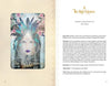 The Tarot of Enchanted Dreams by Schiffer Publishing, Ltd. presents The High Priestess, showing a mystical woman's jeweled headdress. The page includes keywords, meanings, a quote, affirmation, and questions to reflect on intuition.