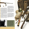 Mauser Rifles, Vol. 1 by Schiffer Publishing, Ltd. features a two-page spread with detailed text and labeled images of Mauser rifles, ammunition, WWI helmets, and other military gear and artifacts.