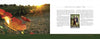A scenic vineyard at sunset with orange poppies on the left; on the right, text about Ashland, Oregon’s history and a small image of two statues, evoking a photographic essay. Product: Ashland, Oregon, Day Trips by Schiffer Publishing, Ltd.