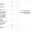 The left page of Schiffer Publishing’s "A Course in Tarot" displays its table of contents, while the right features an inspiring Erinour Simamun, MH quote on the power of words and writing—ideal for Tarot learners. Ornamental borders adorn both pages.