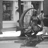 A black-and-white photo of the Elizabeth Montgomery statue as Samantha from Bewitched, featured in "Lost History of the North Shore" by Schiffer Publishing, Ltd., reveals hidden Massachusetts stories to visitors exploring nearby.