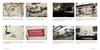 Six close-up photos from Schiffer Publishing, Ltd. show detailed aircraft parts, warning signs, switches, wires, and panels inside the P-8A Poseidon's fuselage and maintenance areas, with visible labels and warning stickers.