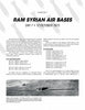 A black-and-white page from Ghosts of Atonement by Schiffer Publishing, Ltd. lists Ram Syrian Air Bases details, targets, operations, dates, and acronyms. At the bottom is a grainy Yom Kippur War photo with Israeli F-4 Phantoms and smoke trails over barren land.