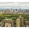 Experience breathtaking Central Park views in "Vista Manhattan" by Schiffer Publishing, Ltd.—lush green trees, towering skyscrapers, and city residences beneath a cloudy New York City sky.