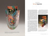 A two-page magazine spread from Schiffer Publishing, Ltd.’s "Intersection": left page displays a vibrant, swirling glass sculpture; right page has the article “Art and Inspiration” with two images from Beatrice Wood Center for the Arts.