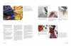 A spread from "The Fine Art of Painting on Silk" by Schiffer Publishing, Ltd. shows step-by-step instructions and close-up photos for making tie-dye patterns on fabric using silk painting and folding techniques.