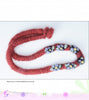 Making Simple Felted Jewelry by Schiffer Publishing, Ltd. features fiber art with vibrant bead clusters arranged along a handmade red knitted necklace, beautifully displayed on a white background.