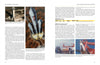 Rockets and Missiles of Vandenberg AFB" by Schiffer Publishing, Ltd. features photos of rocket launches, equipment, and launchpads at Vandenberg AFB, with text in columns describing various launch systems on white pages.