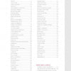 The SFP LookBook: Mercedes-Benz Fashion Week Fall/Winter 2014 Collections by Schiffer Publishing, Ltd. features a two-column contents page with collection and designer names, page numbers, a pink CONTENTS header, and trend highlights at the bottom right.