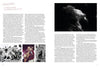 Two pages from "Smiling Banjo" by Schiffer Publishing, Ltd. spotlight the Philadelphia Folk Festival with small event photos on the left and a striking black-and-white image of a musician singing into a microphone on the right.