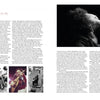 Two pages from "Smiling Banjo" by Schiffer Publishing, Ltd. spotlight the Philadelphia Folk Festival with small event photos on the left and a striking black-and-white image of a musician singing into a microphone on the right.