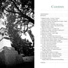 A black-and-white cemetery monument photo appears next to the Contents page of "Cincinnati Cemeteries" by Schiffer Publishing, Ltd., listing chapters on haunted cemeteries and burial sites in Cincinnati.