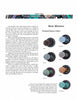 A catalog page titled InLace Techniques from Schiffer Publishing, Ltd. features eight premixed resin inlay colors—Beck, Lindsey, Scott, Becca, Terra, Lacey, and Turquoise—ideal for wood turners and gourd carving, with descriptive usage information.