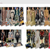 The SFP LookBook: Mercedes-Benz Fashion Week Fall/Winter 2014 Collections by Schiffer Publishing, Ltd. presents a collage-style trend guide with runway models, showcasing fabric swatches, garment styles, and diverse colors from the season.