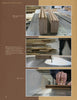 Three photos from "Building a Panel Bedroom Suite" by Schiffer Publishing, Ltd. show grooved wooden rails for a panel bed, a board cut on a table saw with ruler markings, and woodworking tools making a precise cut.