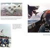 A collage celebrates The Thunderbirds by Schiffer Publishing, Ltd.: jets in formation, a pilot in the cockpit, runway scenes, and a group portrait of the team in blue uniforms at a US Air Force Thunderbirds air show.