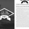 A black-and-white photo of a soldier exiting a landing craft appears behind a diamond graphic reading 1st, 3rd, and 4th Battalions, Part I. To the right is a two-column chapter from "Rangers Led the Way" by Schiffer Publishing, Ltd. about WWII Rangers’ vital role.