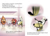 In Good Egg and Bad Apple by Schiffer Publishing, Ltd., a sweet potato, egg, apple, and banana stand in a kitchen as the banana slips on its own peel, surprising the others. Dialogue text is featured throughout this playful food pun picture book.