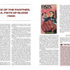A two-page spread in Mine's Bigger Than Yours by Schiffer Publishing, Ltd. reviews the 1988 film Strike of the Panther. Its layout features text columns, a bold title, and a movie poster image—ideal for classic action cinema fans.