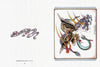 The left page shows "Flash No. 39." The right displays Spider Webb's American Eagle Tattoo Flash: a fierce eagle battling a green dragon, both in bold colors—by Schiffer Publishing, Ltd.