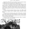 A page from "The Final Curtain" by Schiffer Publishing, Ltd. describes Holy Cross Cemetery in Culver City, CA, with a B&W photo of its Grotto—a serene site famed for its arched stones and notable Hollywood residents.