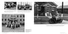 Four WWII-era black-and-white photos depict military police with Harley-Davidson WLA motorcycles. Group parades, officers on bikes, and a lone officer outside a brick building are shown. By Schiffer Publishing, Ltd.