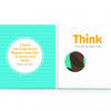 Think Zoo Animals by Schiffer Publishing, Ltd. is an interactive board book with a teal page hinting at an animal with long flippers that swims and barks. Lift the paw-shaped flap on the right page to reveal the answer!.