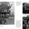 A black-and-white magazine spread from B-17 Flying Fortress, Vol. 2 by Schiffer Publishing, Ltd. shows Palm Jessie and its crew (left), and Memphis Belle with another bomber and their crews (right), all posing in front of the planes.