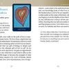 A page from The Empathic Oracle by Schiffer Publishing, Ltd. describes the 4th Heart Chakra (green), exploring empathy, self-love, and chakra energy. At the center is an abstract image of a colorful layered heart.