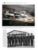 The image from Schiffer Publishing, Ltd.'s "Vultures Over Israel" shows a vintage French-roundel jet in flight and, below, a black-and-white photo of nine soldiers by a hangar, with captions describing the scene.