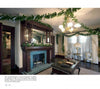 Cape May Perspectives by Schiffer Publishing, Ltd. showcases a formal parlor adorned for the holidays with garlands, ribbons, and candles, highlighting Victorian architecture, an ornate fireplace, chandelier, books, and lace-curtained windows.