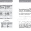 A two-page spread from Schiffer Publishing, Ltd.'s Tarot of the Moors guidebook features tables for Major Arcana, Minor Arcana, and Court Card correspondences on the left and card consultation instructions on the right.