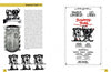 A two-page spread in Fraver by Design (Schiffer Publishing, Ltd.) showcases Sweeney Todd with sketches of screaming faces, a barber shop sign, a black-and-white poster by Frank “Fraver” Verlizzo, and bold red title with Lansbury and Cariou’s names.