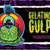 A cartoon of a green jelly inspired by Let's Get Monster Smashed from Schiffer Publishing, Ltd.—perfect for Halloween party drinks or as art for an '80s VHS package.